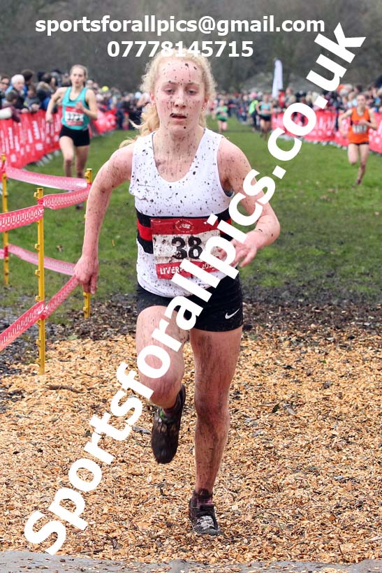Senior girls, 2020 New Balance English Schools Champs., Sefton Park, Liverpool. Photo: David T. Hewitson/Sports for All Pics